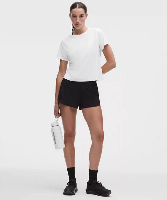 Sleek Perforated Running Short-Sleeve Shirt