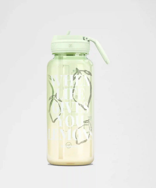 Back to Life Sport Bottle 32oz Straw Lid *Lemons Quote