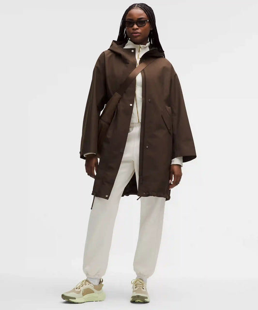 Oversized Cocoon Rain Coat
