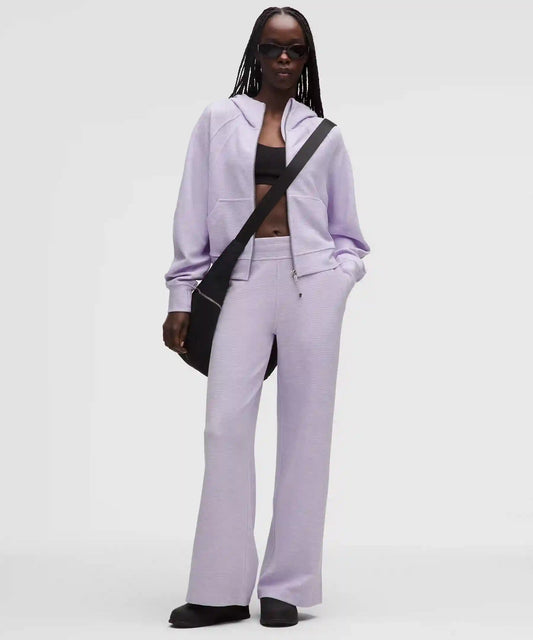 Scuba Mid-Rise Wide-Leg Pant *Waffle
