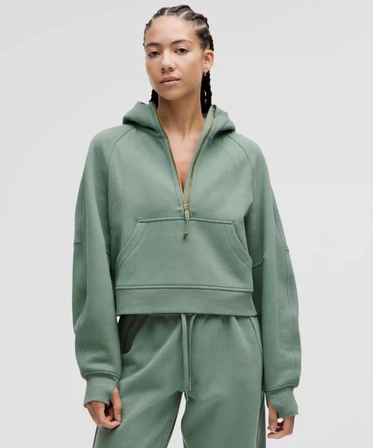 Scuba Oversized Half-Zip Hoodie