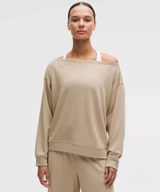BeCalm Oversized Boatneck Long-Sleeve Shirt