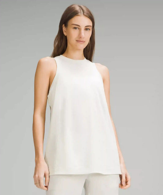 Sheer Crewneck Tank Top