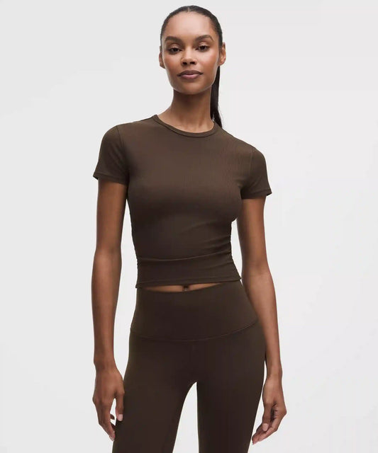 All It Takes Ribbed Keyhole Short-Sleeve Shirt