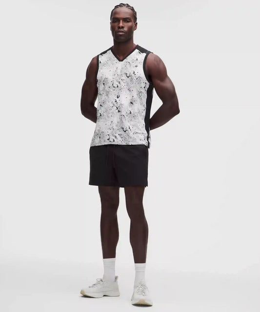 Pique Mesh-Panel Sleeveless Tennis Shirt