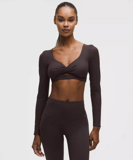 Ribbed Nulu Long-Sleeve Bra Top *Light Support, B/C Cup