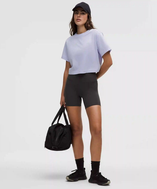All Yours Organic Cotton-Blend Cropped T-Shirt