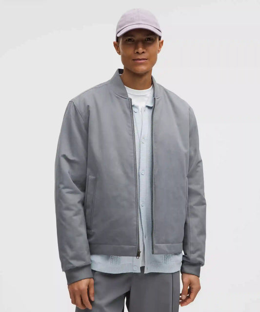 Insulated Cotton-Blend Bomber Jacket