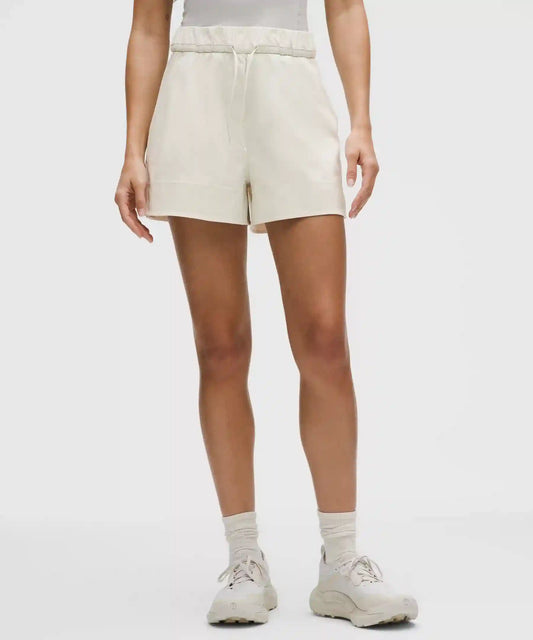 Cinchable Waist High-Rise Woven Short 3.5"