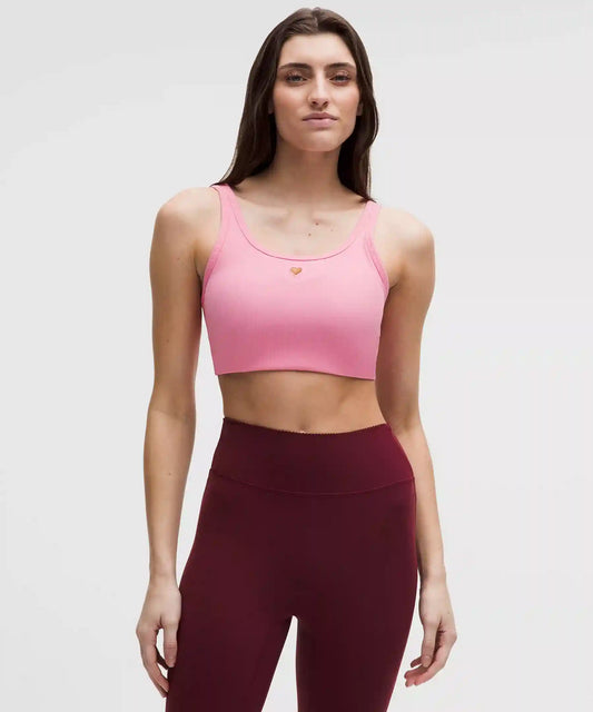 Nulu Ribbed Scoop-Neck Bra Light Support, B/C Cup *Heart