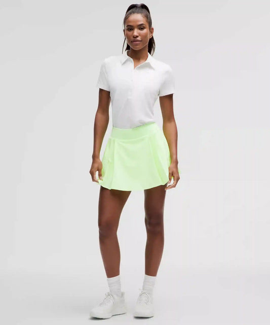 Side-Pleat High-Rise Tennis Skirt