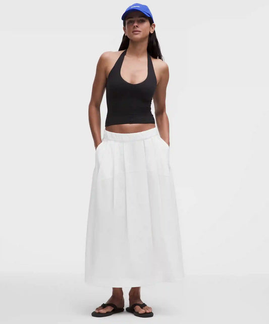 LuluLinen Adjustable-Hem Maxi Skirt