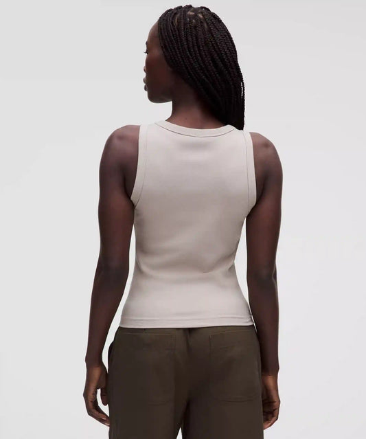 Little Ribbed Scoop-Neck Tank Top