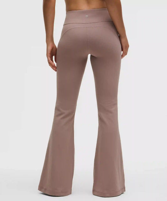 Groove High-Rise Ribbed Wide-Flare Pant