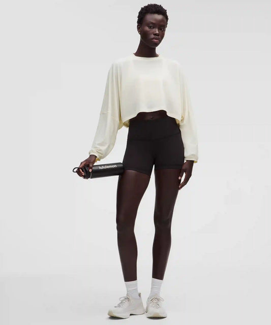 EasySet Relaxed-Fit Cropped Long-Sleeve Shirt