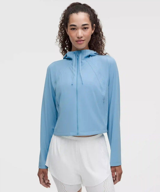 Sleek Perforated Running Jacket