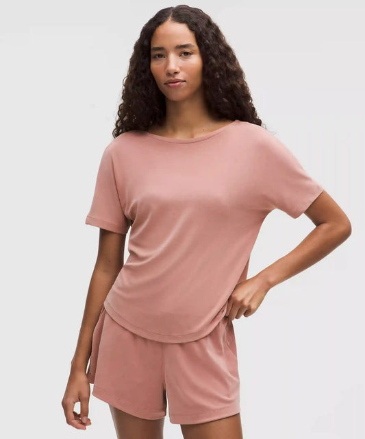 Drapey Softstreme Boatneck Short-Sleeve Shirt
