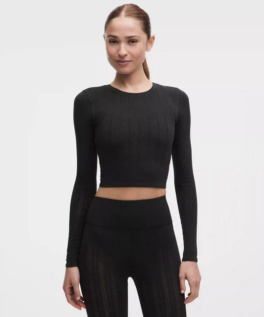 RevealKnit Pointelle Long-Sleeve Shirt