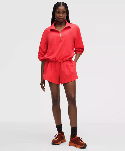 Seersucker WovenAir Funnel-Neck Half Zip