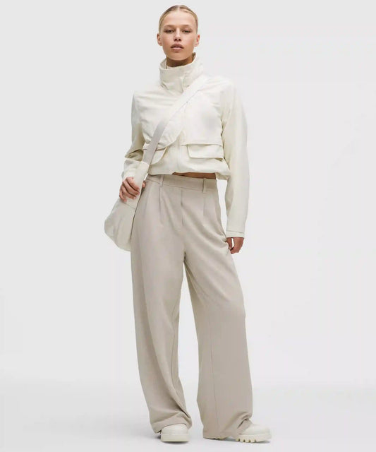 Daydrift High-Rise Wide-Leg Trouser Short *Herringbone