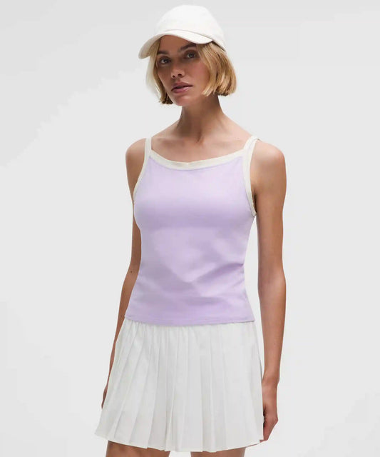 Organic Cotton High-Neck Ringer Tank Top