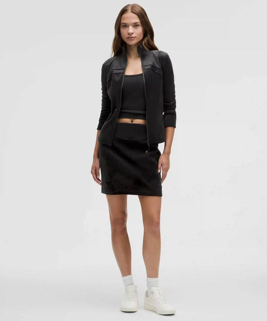 Scuba Mid-Rise Mini Skirt *Velvet