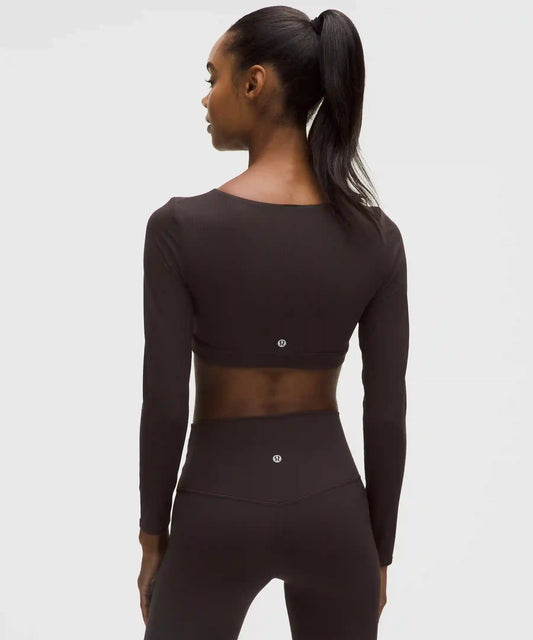 Ribbed Nulu Long-Sleeve Bra Top *Light Support, B/C Cup