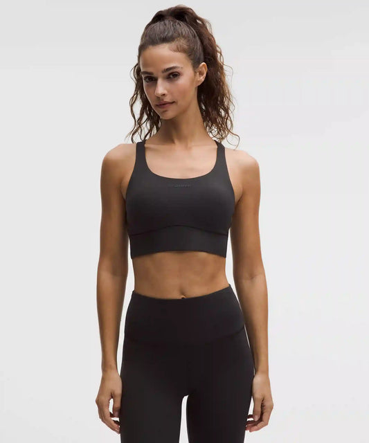 lululemon Energy Longline Bra Medium Support B-D Cups Evolve *Wordmark
