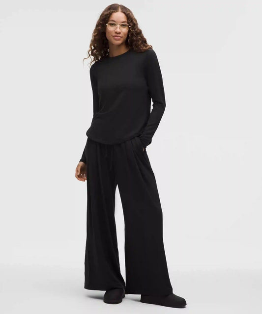 BeCalm High-Rise Pleated Extra-Wide Leg Pant