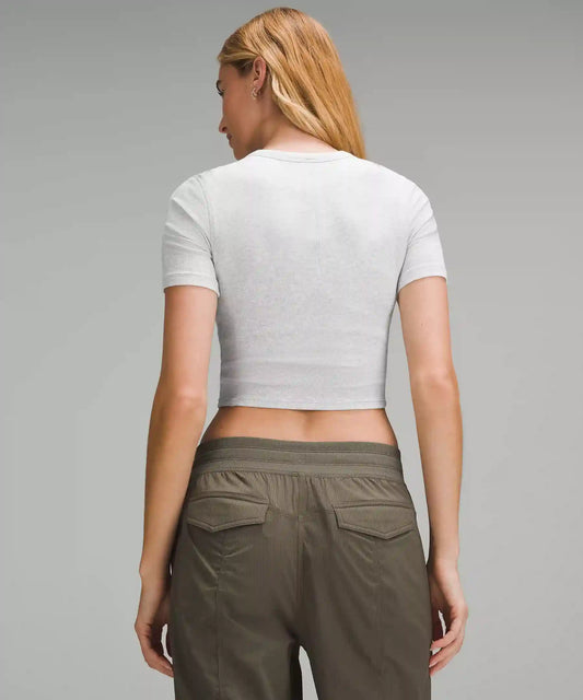 Hold Tight Straight-Hem Cropped T-Shirt
