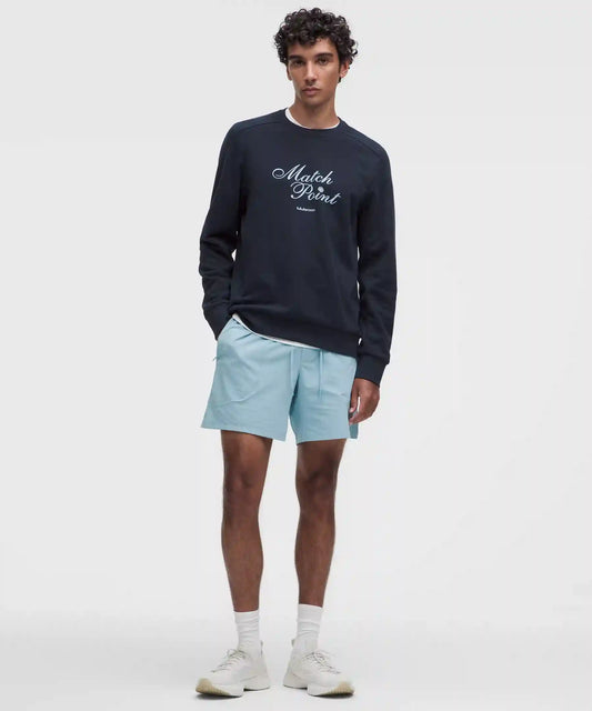 French Terry Classic-Fit Crewneck *Tennis Graphic