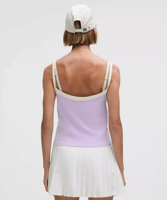 Organic Cotton High-Neck Ringer Tank Top