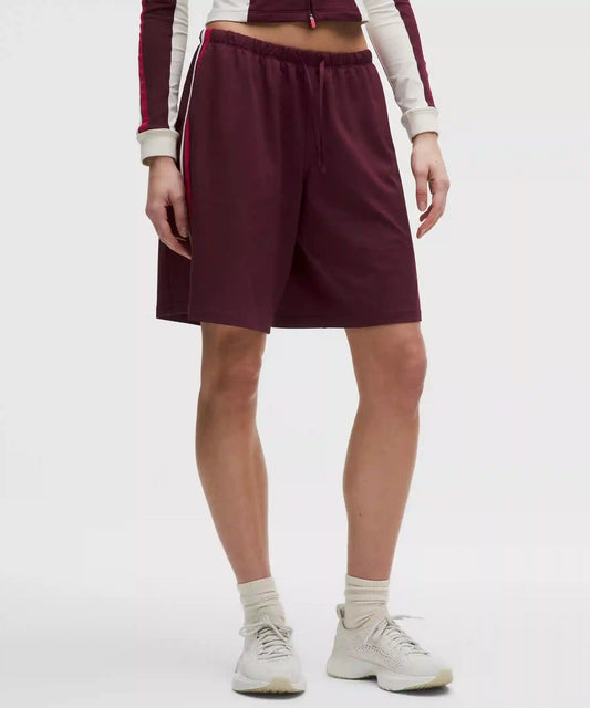 Striped Baggy Low-Rise Track Short 9.5"