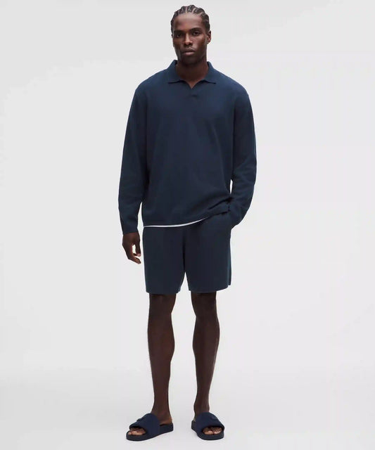 Cotton-Blend Knit Short 7"